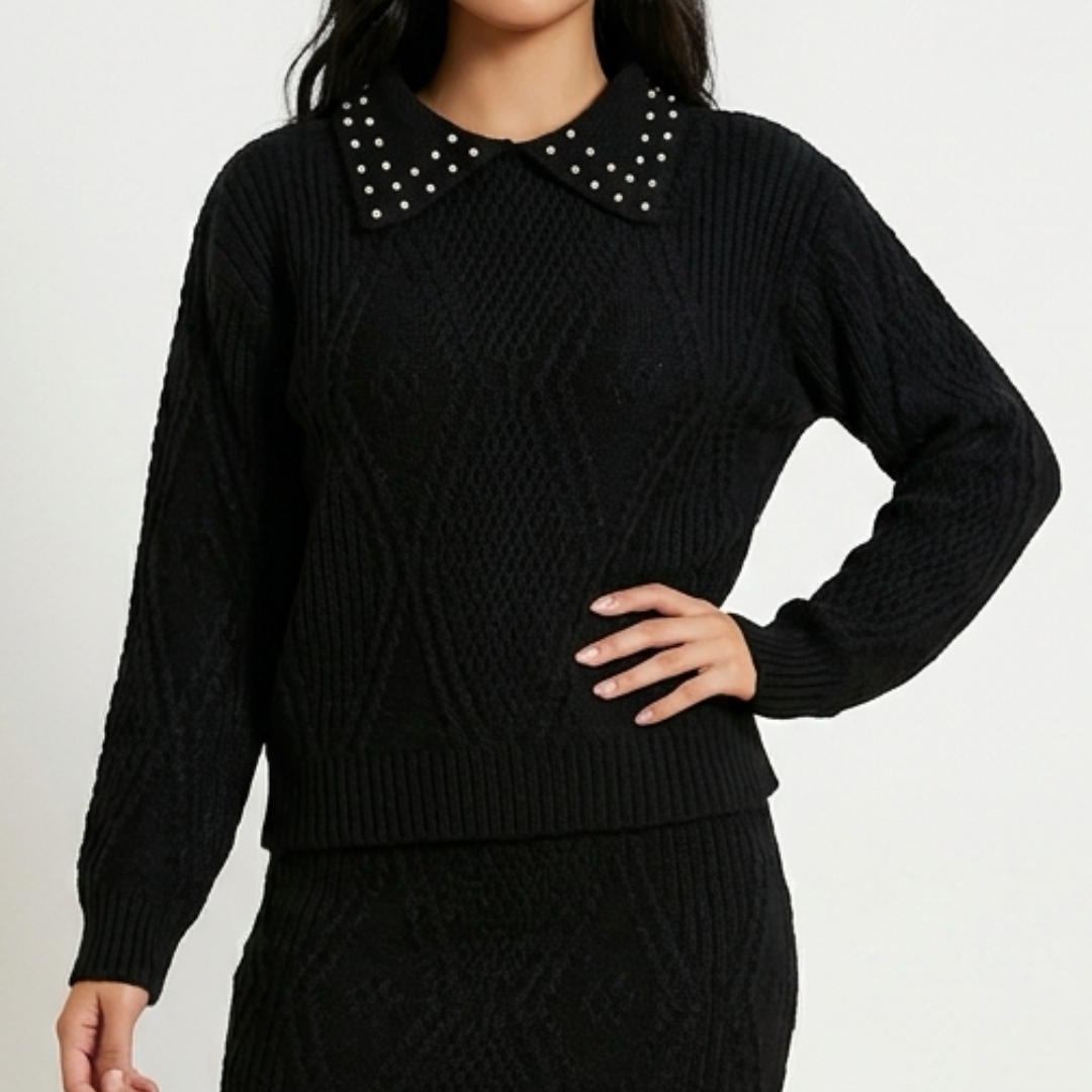 SWEATER PERLA NEGRO